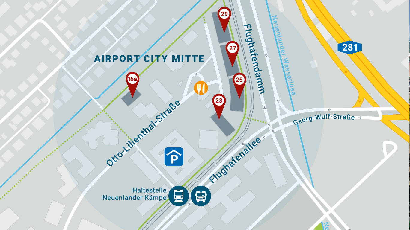 Karte Airport City Bremen